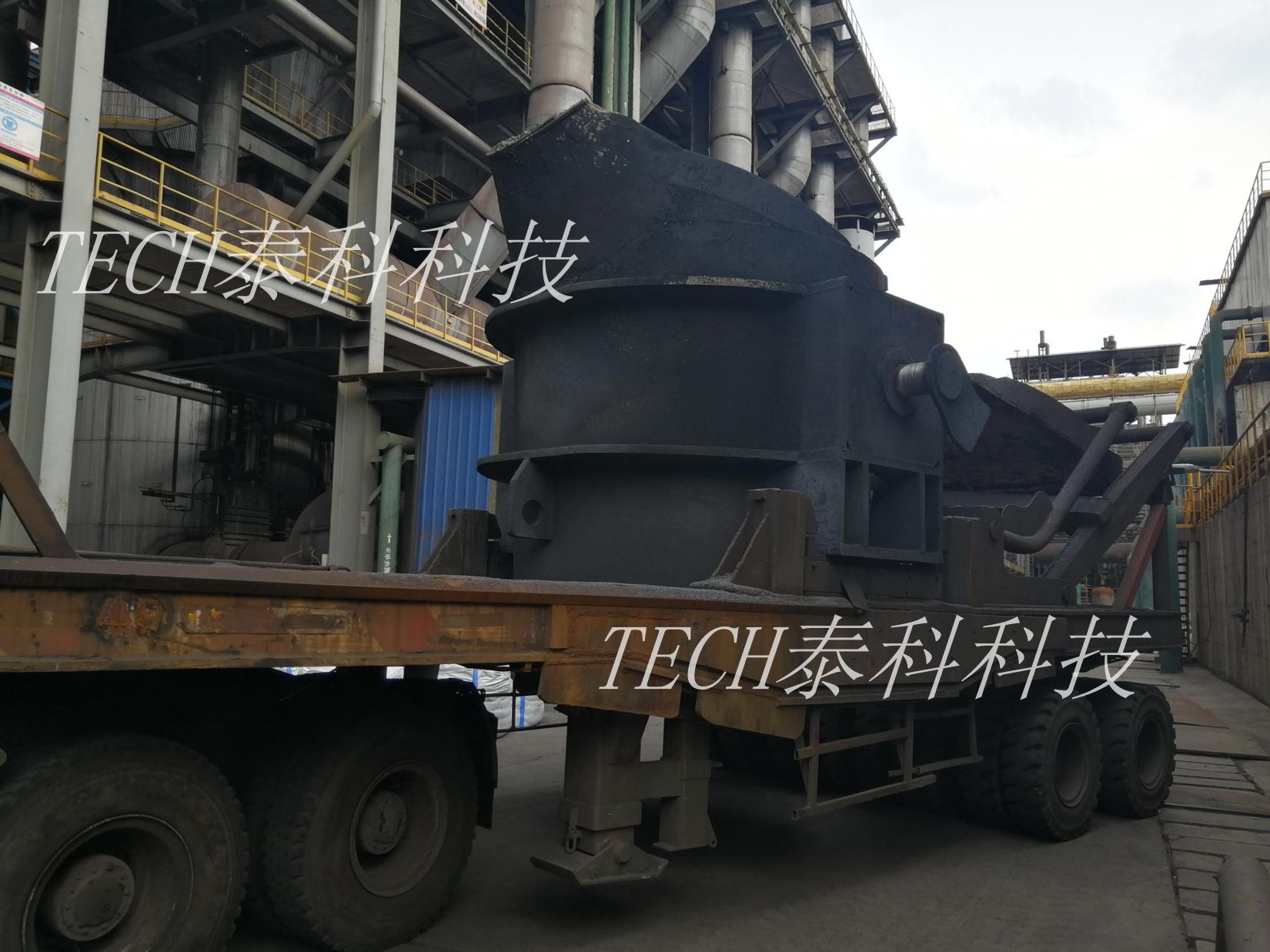 沙鋼汽運(yùn)鐵水罐車(chē)加蓋裝置